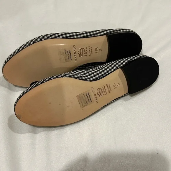 Like New Margaux Black and White Checkered Women's Flats 35.5 - Picture 2 of 2
